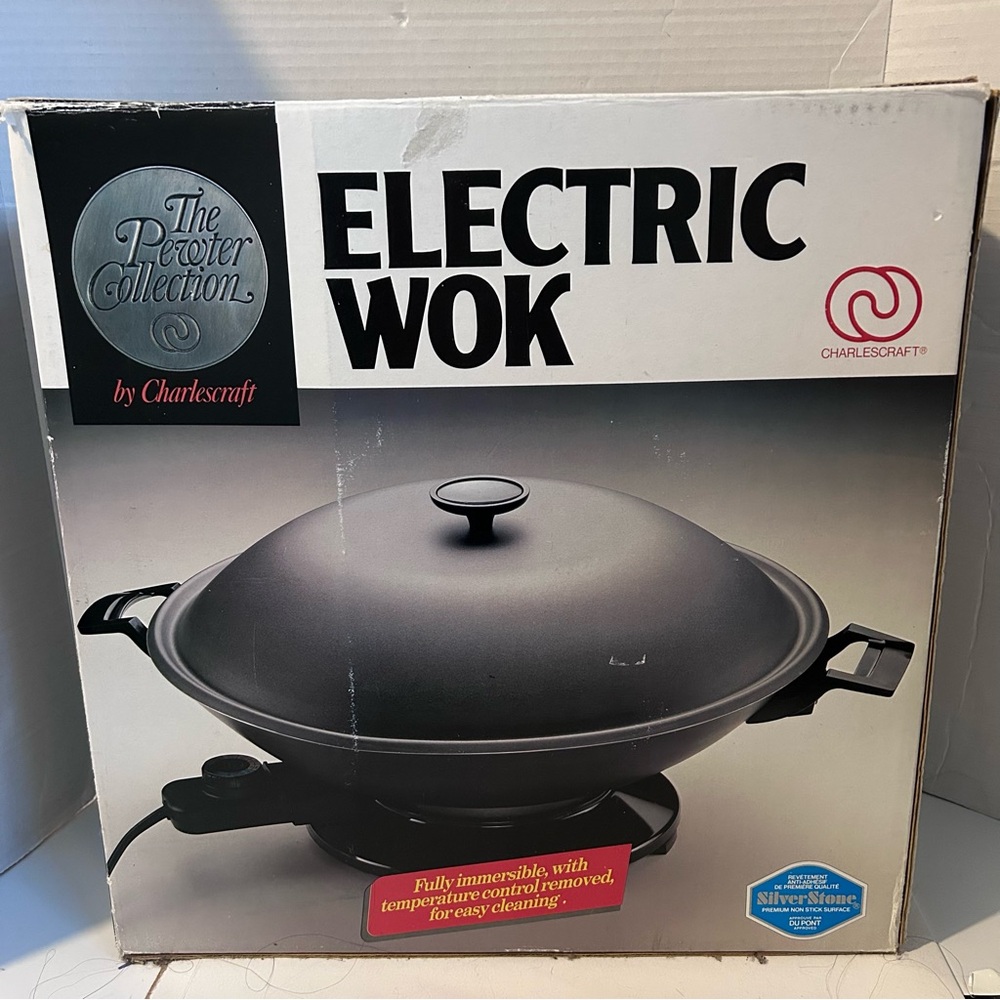 Black Charlecraft The pewter collection Electric Wok